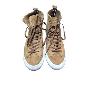 PF Flyers Men's High-Top Leather Sneakers Size 8.5 Tan